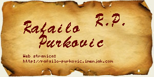 Rafailo Purković vizit kartica
